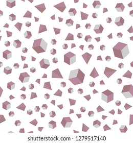 Light Pink, Yellow vector seamless, isometric background with triangles, cubes. Decorative design in abstract style with lines, cubes. Template for business cards, websites.