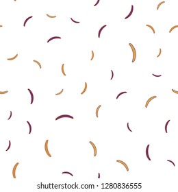 Light Pink, Yellow vector seamless template with wry lines. A sample with colorful lines, shapes. Pattern for your business design.