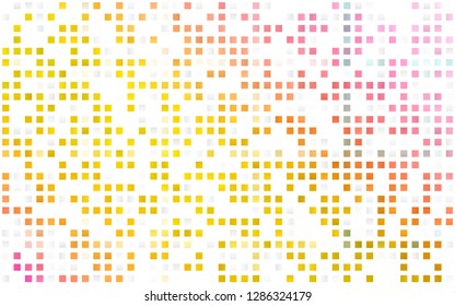 Light Pink, Yellow vector seamless background with rectangles. Modern abstract illustration with colorful rectangles. Pattern for design of window blinds, curtains.