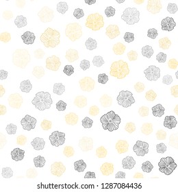 Light Pink, Yellow vector seamless natural background with flowers. Shining colored illustration with flowers. Pattern for trendy fabric, wallpapers.
