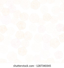 Light Pink, Yellow vector seamless natural background with flowers. Abstract illustration with flowers in doodles style. Pattern for trendy fabric, wallpapers.