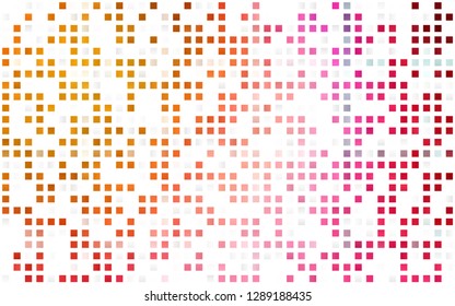 Light Pink, Yellow vector seamless background with rectangles. Illustration with set of colorful rectangles. Pattern for design of window blinds, curtains.