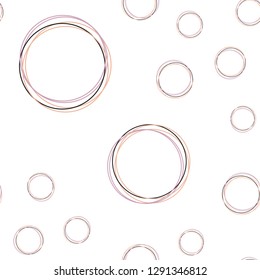Light Pink, Yellow vector seamless pattern with spheres. Beautiful colored illustration with blurred circles in nature style. Texture for window blinds, curtains.