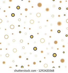 Light Pink, Yellow vector seamless cover with spots. Blurred decorative design in abstract style with bubbles. Trendy design for wallpaper, fabric makers.