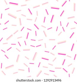 Light Pink, Yellow vector seamless, isometric background with straight lines. Shining colored illustration with sharp stripes. Pattern for design of fabric, wallpapers.