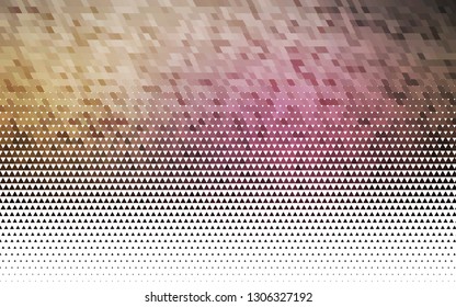 Light Pink, Yellow vector seamless cover in polygonal style. Beautiful illustration with triangles in nature style. Trendy design for wallpaper, fabric makers.