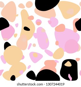 Light Pink, Yellow vector seamless texture with disks. Glitter abstract illustration with blurred drops of rain. Pattern for trendy fabric, wallpapers.