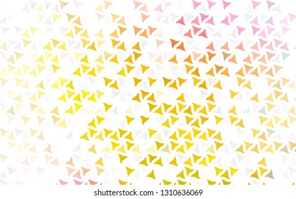 Light Pink, Yellow vector seamless texture in triangular style. Abstract gradient illustration with triangles. Template for business cards, websites.
