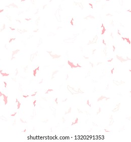 Light Pink, Yellow vector seamless backdrop with ocean dolphins. Modern abstract illustration with sea dolphins. Pattern for marine leaflets.