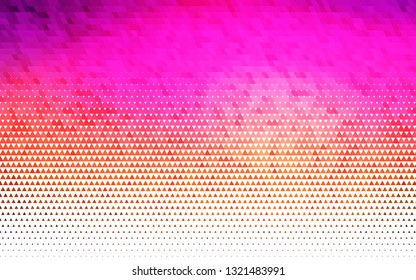 Light Pink, Yellow vector seamless background with triangles. Glitter abstract illustration with triangular shapes. Trendy design for wallpaper, fabric makers.