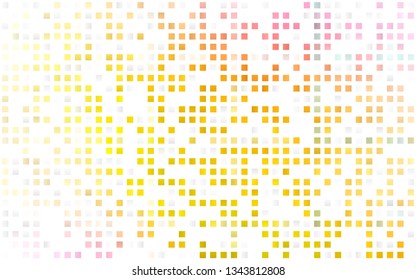 Light Pink, Yellow vector seamless backdrop with rectangles, squares. Rectangles on abstract background with colorful gradient. Template for business cards, websites.