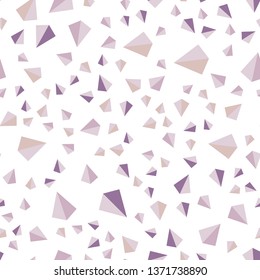 Light Pink, Yellow vector seamless, isometric background with triangles. Decorative design in abstract style with triangles. Texture for window blinds, curtains.