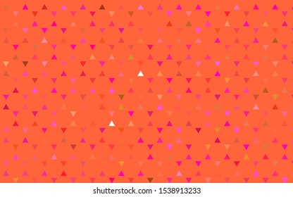 Light Pink, Yellow vector seamless template with crystals, triangles. Glitter abstract illustration with triangular shapes. Trendy design for wallpaper, fabric makers.