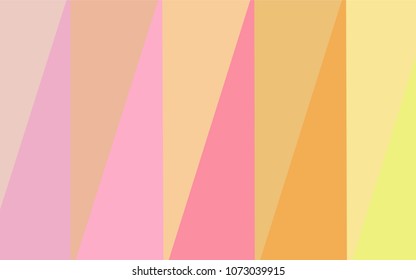 Light Pink, Yellow vector shining triangular backdrop. Creative illustration in halftone style with gradient. A new texture for your design.