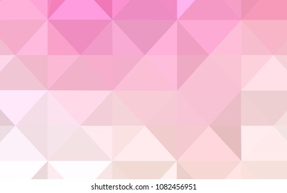 Light Pink, Yellow vector shining triangular cover. Polygonal abstract illustration with gradient. Textured pattern can be used as a background.