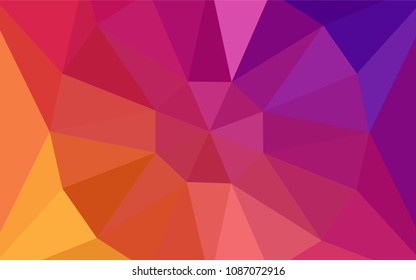 Light Pink, Yellow vector shining triangular cover with a gem in a centre. A sample with polygonal shapes. Pattern for a brand book's backdrop.