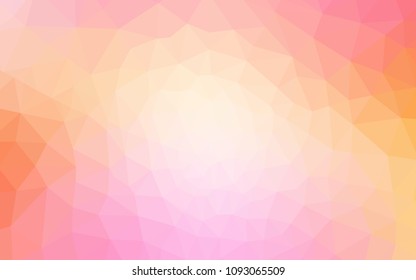 Light Pink, Yellow vector shining triangular cover. Creative geometric illustration in Origami style with gradient. Brand new style for your business design.