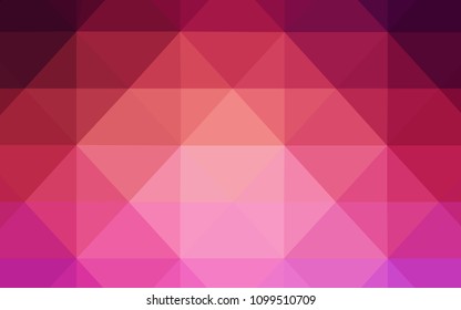 Light Pink, Yellow vector shining triangular cover. A completely new color illustration in a polygonal style. The best triangular design for your business.