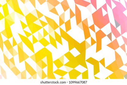 Light Pink, Yellow vector shining triangular pattern. Brand new colored illustration in blurry style with gradient. A completely new template for your business design.