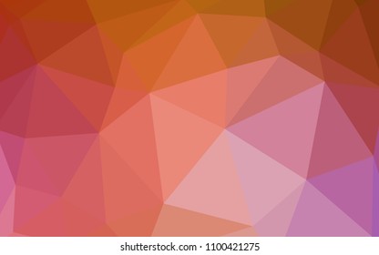 Light Pink, Yellow vector shining triangular layout. Colorful illustration in abstract style with triangles. Template for cell phone's backgrounds.