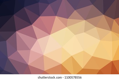 Light Pink, Yellow vector shining triangular backdrop. Colorful abstract illustration with triangles. Polygonal design for your web site.