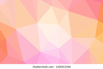 Light Pink, Yellow vector shining triangular layout. Colorful abstract illustration with triangles. Pattern for a brand book's backdrop.