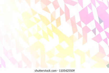 Light Pink, Yellow vector shining hexagonal template. Colorful illustration in abstract style with gradient. A completely new design for your business.