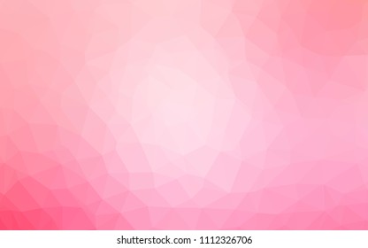 Light Pink, Yellow vector shining triangular cover. Shining polygonal illustration, which consist of triangles. Brand new style for your business design.