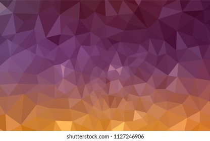 Light Pink, Yellow vector shining triangular backdrop. Elegant bright polygonal illustration with gradient. Best triangular design for your business.