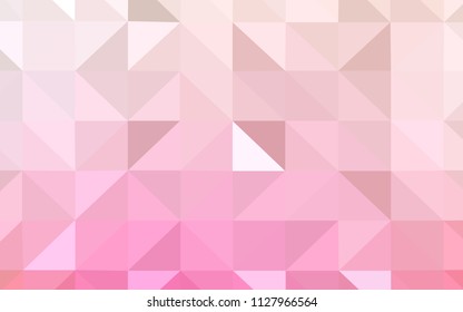 Light Pink, Yellow vector shining triangular cover. Geometric illustration in Origami style with gradient.  Best triangular design for your business.