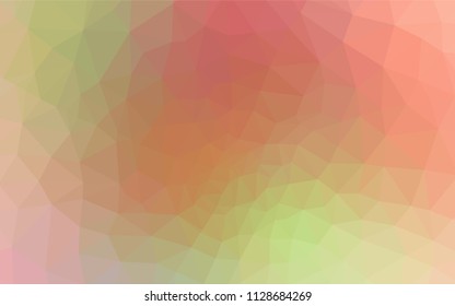 Light Pink, Yellow vector shining triangular layout. Elegant bright polygonal illustration with gradient. Completely new template for your banner.