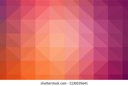 Light Pink, Yellow vector shining triangular cover. Creative illustration in halftone style with triangles. A new texture for your web site.