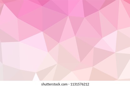 Light Pink, Yellow vector shining triangular backdrop. Colorful illustration in abstract style with triangles. Polygonal design for your web site.