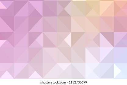 Light Pink, Yellow vector shining triangular layout. Geometric illustration in Origami style with gradient.  Polygonal design for your web site.