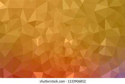 Light Pink, Yellow vector shining triangular backdrop. Geometric illustration in Origami style with gradient.  Textured pattern for your backgrounds.