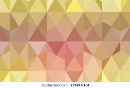 Light Pink, Yellow vector shining triangular cover. Colorful abstract illustration with triangles. Pattern for a brand book's backdrop.