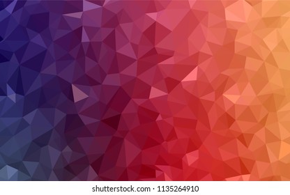 Light Pink, Yellow vector shining triangular cover. Triangular geometric sample with gradient.  New template for your brand book.