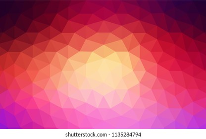 Light Pink, Yellow vector shining triangular layout. A sample with polygonal shapes. Template for cell phone's backgrounds.