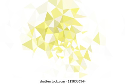 Light Pink, Yellow vector shining triangular layout. Glitter abstract illustration with an elegant triangles. Completely new template for your banner.