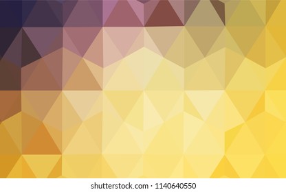 Light Pink, Yellow vector shining triangular backdrop. Creative illustration in halftone style with triangles. Template for cell phone's backgrounds.