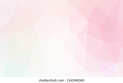 Light Pink, Yellow vector shining triangular backdrop. Geometric illustration in Origami style with gradient.  A new texture for your web site.
