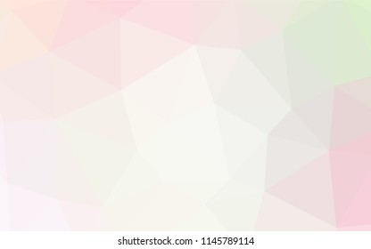 Light Pink, Yellow vector shining triangular backdrop. A completely new color illustration in a polygonal style. Best triangular design for your business.