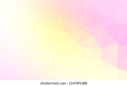 Light Pink, Yellow vector shining hexagonal pattern. A sample with polygonal shapes. A completely new template for your business design.