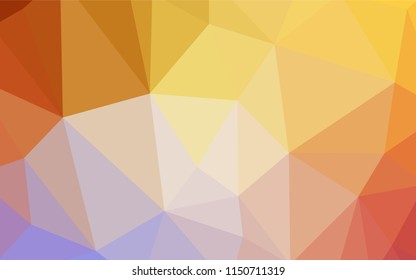 Light Pink, Yellow vector shining triangular cover. Colorful illustration in polygonal style with gradient. Pattern for a brand book's backdrop.