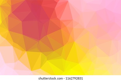 Light Pink, Yellow vector shining hexagonal template. An elegant bright illustration with gradient. A completely new template for your business design.