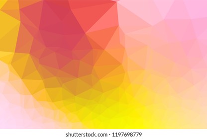 Light Pink, Yellow vector shining hexagonal template. A vague abstract illustration with gradient. Brand new style for your business design.
