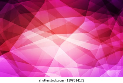 Light Pink, Yellow vector shining triangular layout. Colorful illustration in polygonal style with gradient. New template for your brand book.