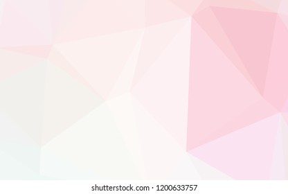 Light Pink, Yellow vector shining triangular cover. Creative geometric illustration in Origami style with gradient. Triangular pattern for your business design.