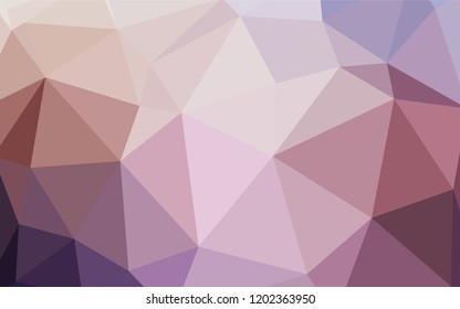 Light Pink, Yellow vector shining triangular cover. Colorful abstract illustration with triangles. Textured pattern for your backgrounds.