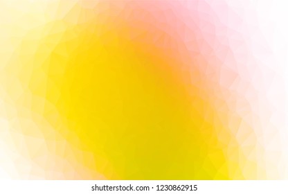 Light Pink, Yellow vector shining hexagonal background. Modern geometrical abstract illustration with gradient. A new texture for your design.